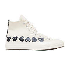 Comme des Garçons PLAY x Chuck 70 High Multi Heart - Milk Black