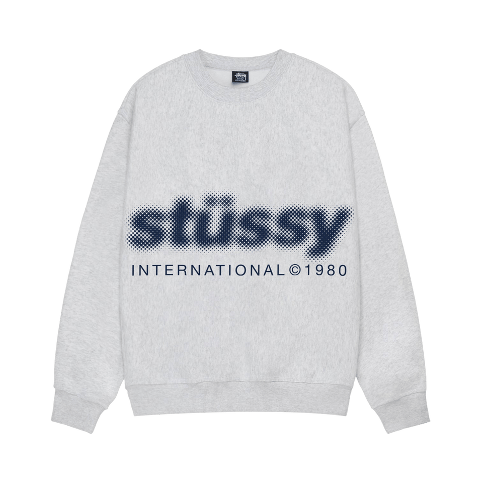Stussy Blur Crew Ash Heather