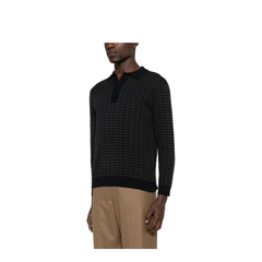 Icon Virgin-Wool Jumper with Polo-Shirt Collar