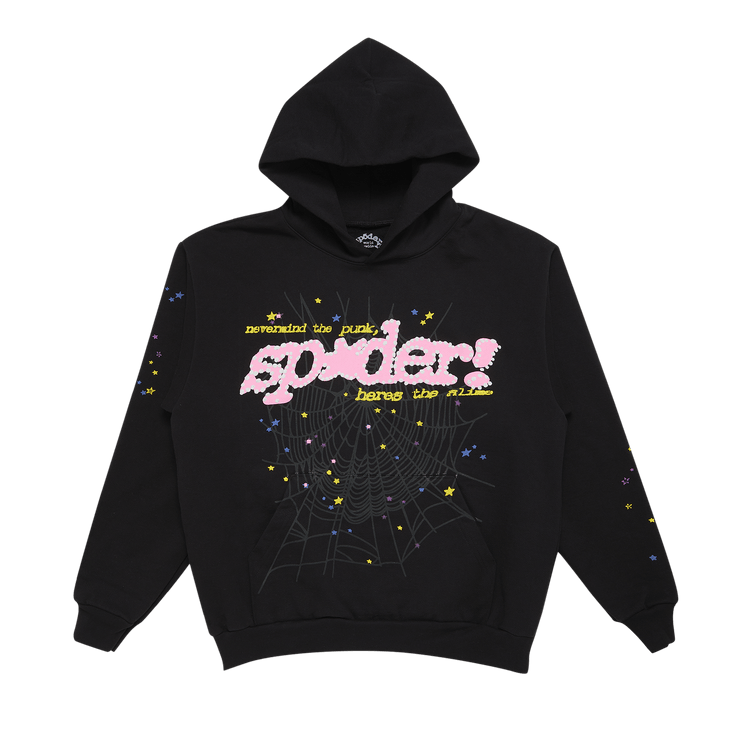 Sp5der P*nk V2 Hoodie Black