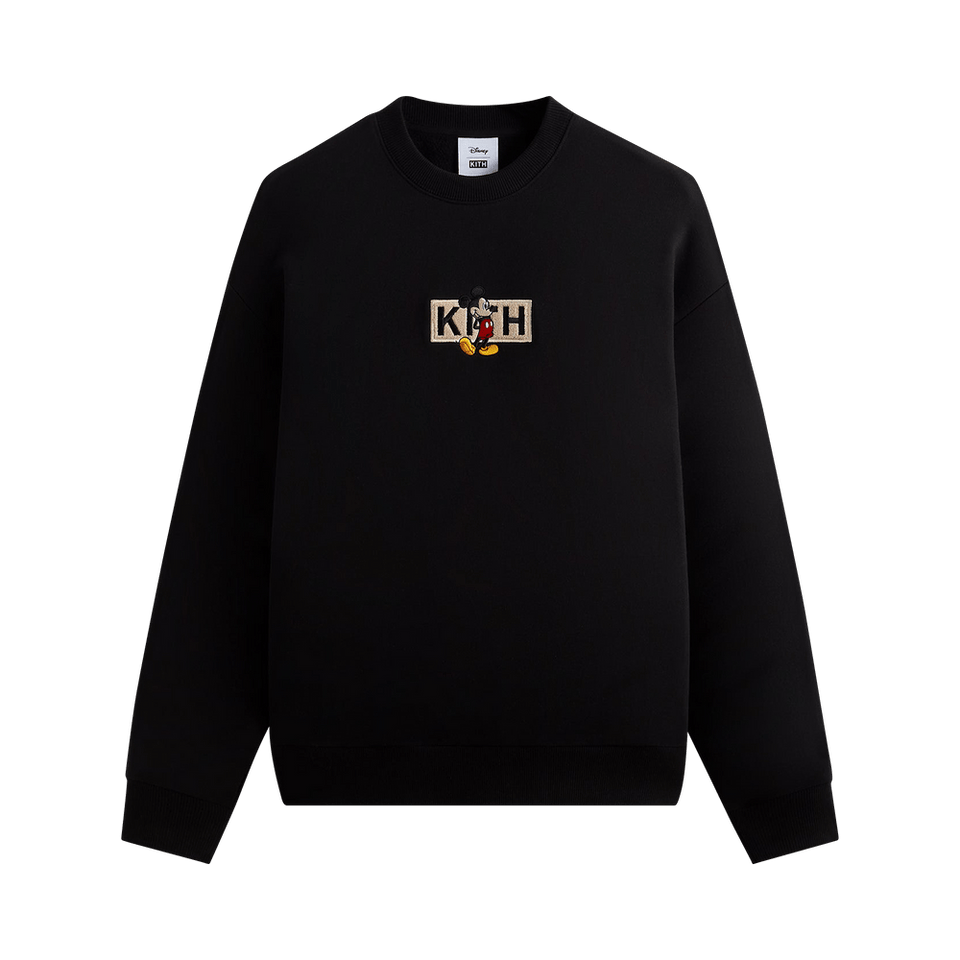 Kith For Mickey & Friends Cyber Monday Mickey Classic Logo Crewneck Black