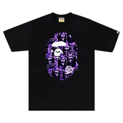 BAPE Ape Head Graffiti Big Ape Head T-Shirt Black/Purple