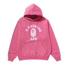 BAPE College Overdye Pullover Hoodie Pink