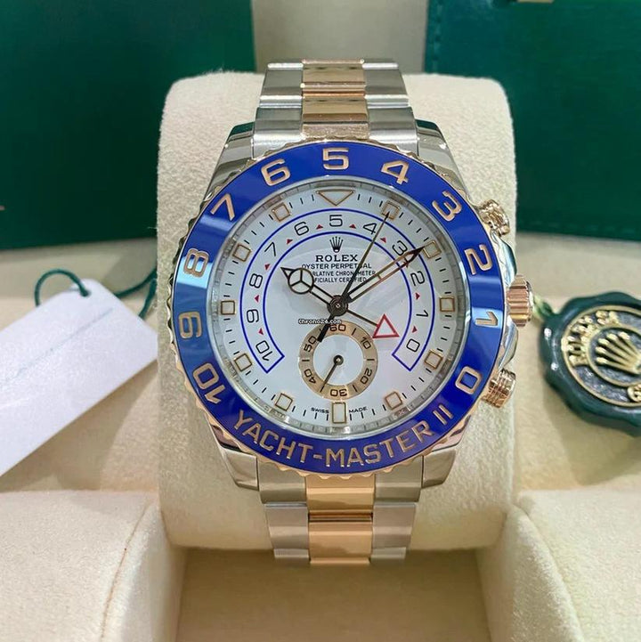 Rolex | Yacht-Master II | 116681 | Rose gold | 44 mm | Gold/Steel | White | Automatic