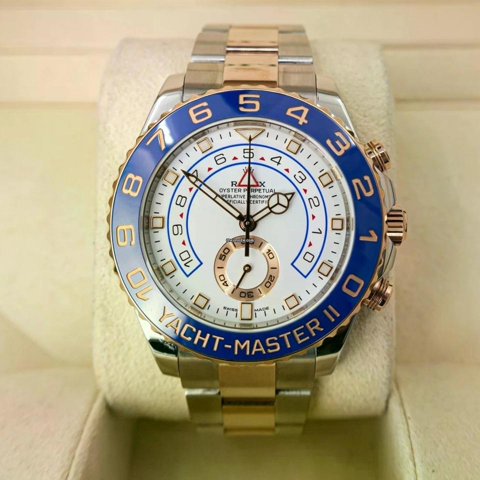 Rolex | Yacht-Master II | 116681 | Rose gold | 44 mm | Gold/Steel | White | Automatic