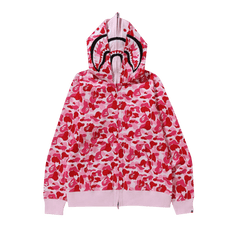 BAPE ABC Camo Double Shark Full Zip Hoodie Pink