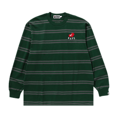 BAPE Ape Heart Hoop Long-Sleeve T-Shirt Green