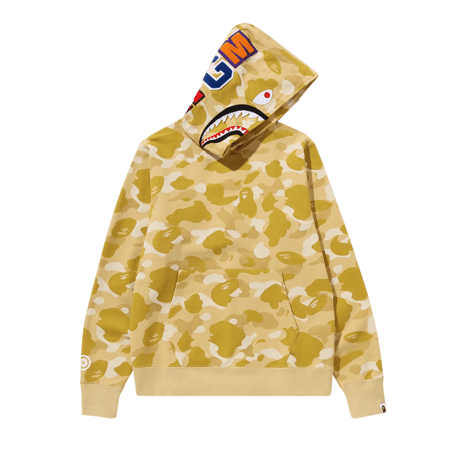 BAPE Color Camo Shark Pullover Hoodie Yellow