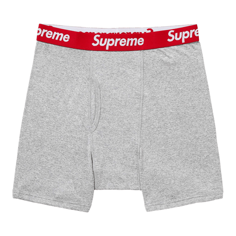 Supreme x Hanes Boxer Briefs (2 Pack) Heather Grey