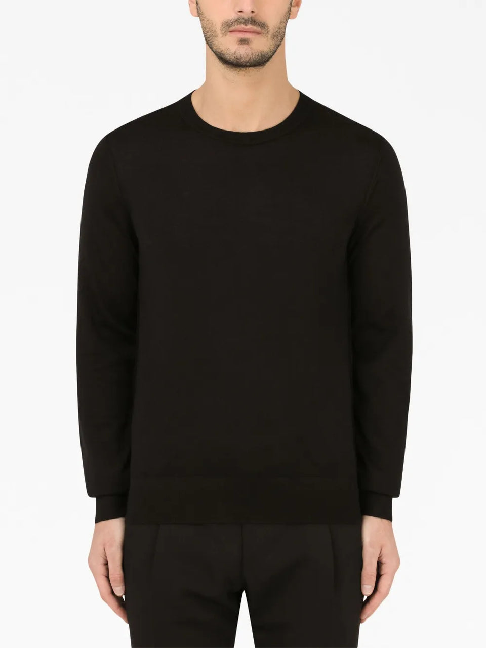 round-neck cashmere sweater