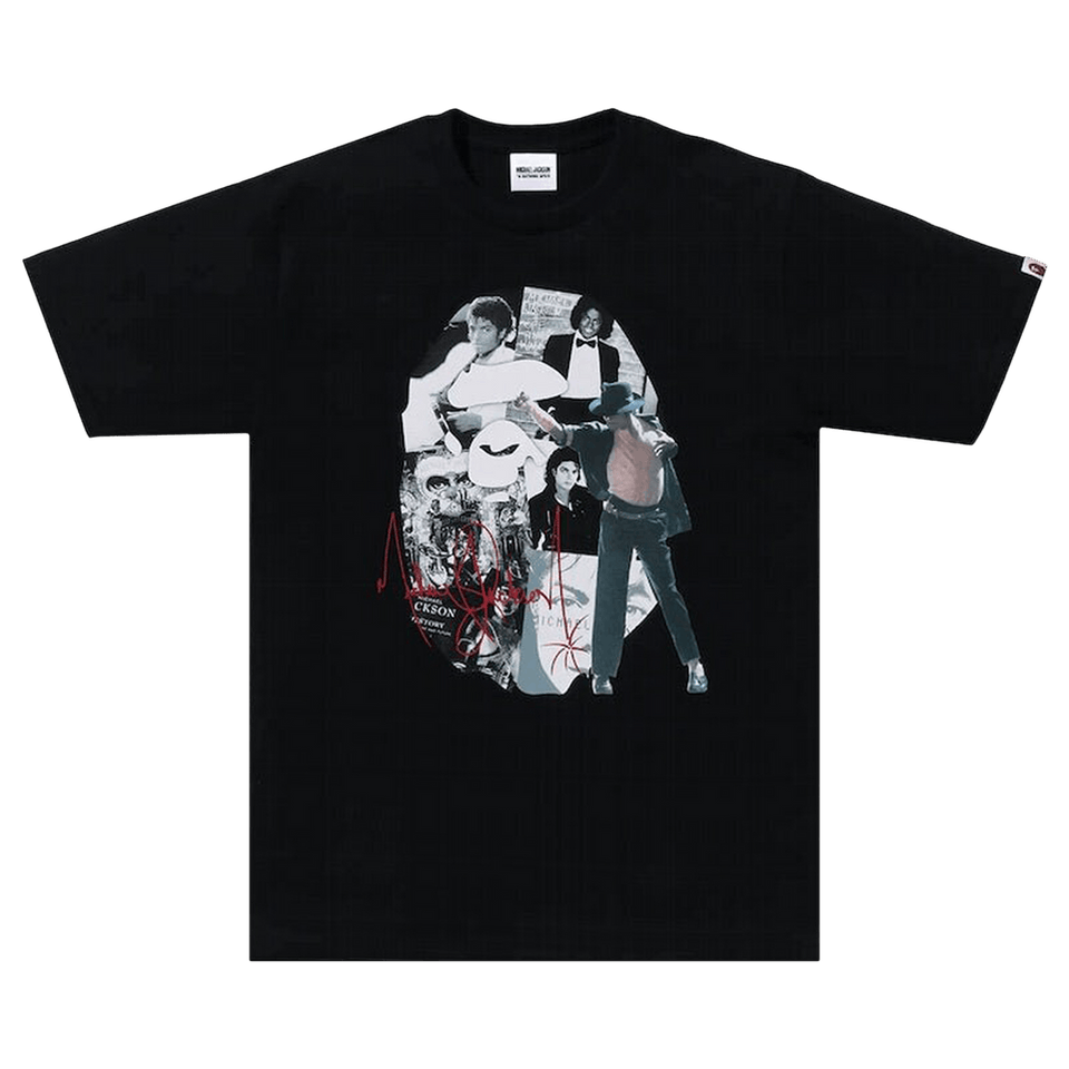 BAPE x Michael Jackson Album Jacket Ape Head T-Shirt Black