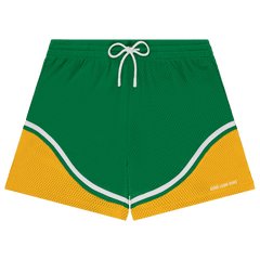 Aimé Leon Dore Colorblock Court Shorts Green/Yellow