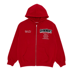 Supreme Salvation Zip Up Hoodie Red