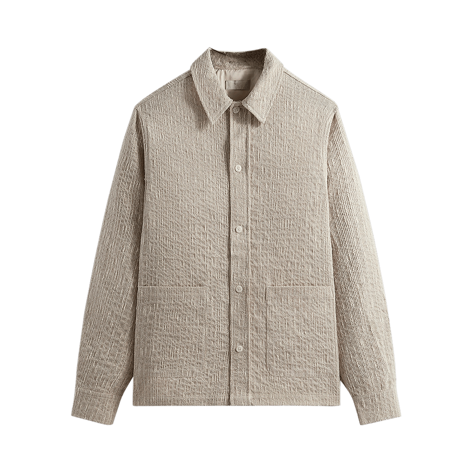 Kith Slub Boucle Boxy Collared Overshirt Canvas