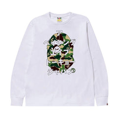BAPE ABC Camo Japanese Letters T-Shirt - White