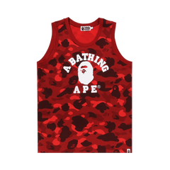 BAPE Color Camo College Tank Top Red