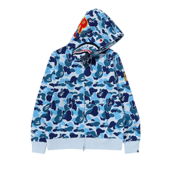BAPE ABC Camo Shark Full Zip Hoodie Blue