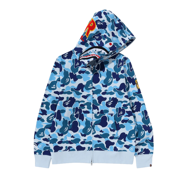 BAPE ABC Camo Shark Full Zip Hoodie Blue