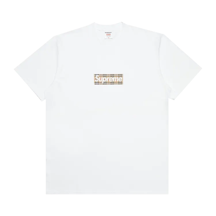 Supreme x Burberry Box Logo White T-Shirt