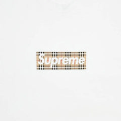 Supreme x Burberry Box Logo White T-Shirt
