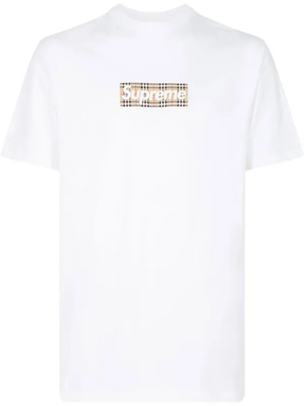 Supreme x Burberry Box Logo White T-Shirt