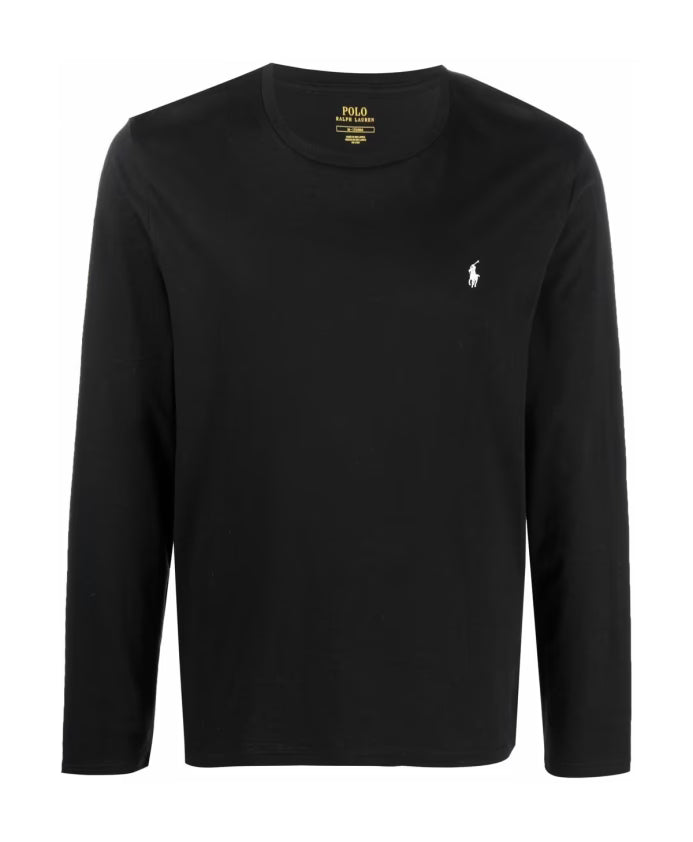 Polo Ralph Lauren Embroidered Long-sleeved Cotton T-shirt