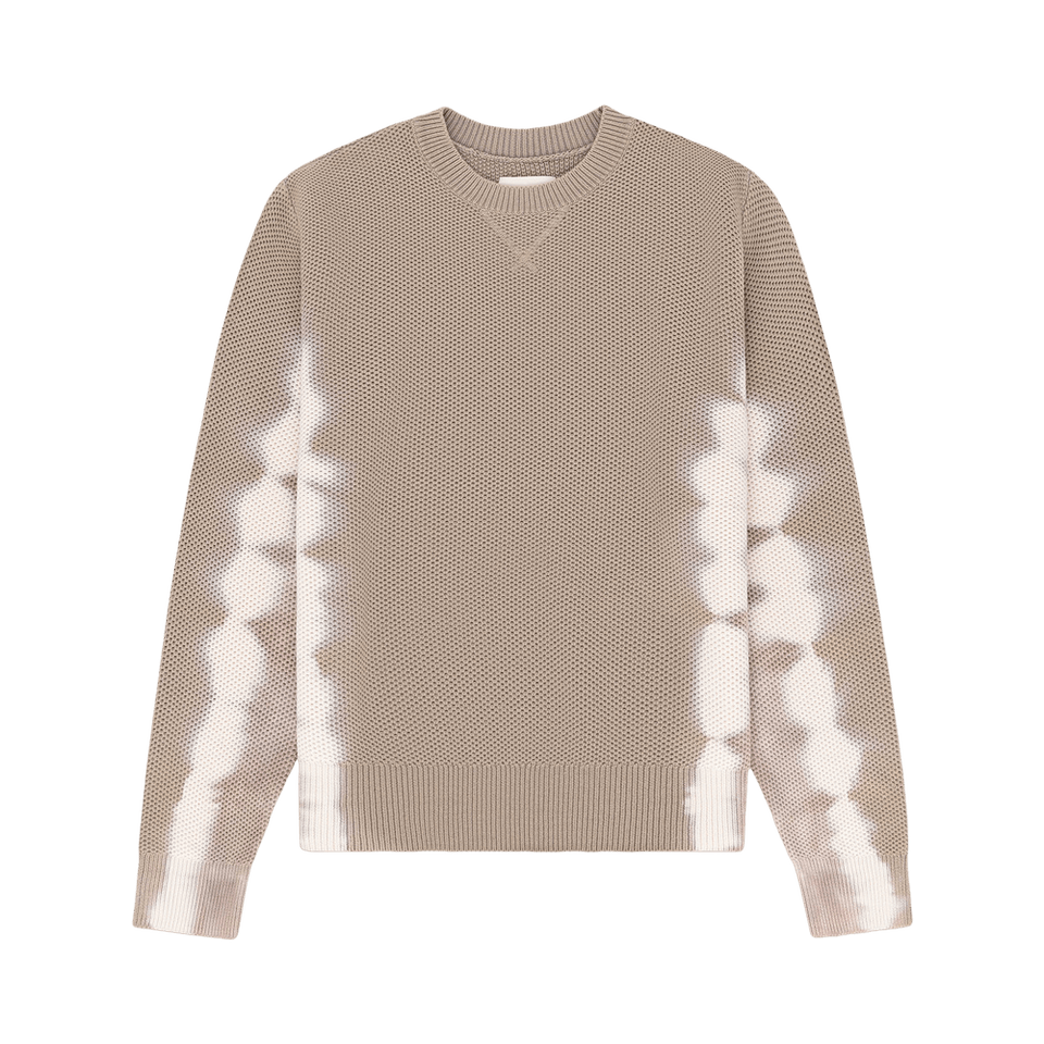 Aimé Leon Dore Tie Dyed Crewneck Sweater Beige