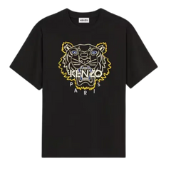 KENZO Tiger Print Crew-Neck T-Shirt (black)