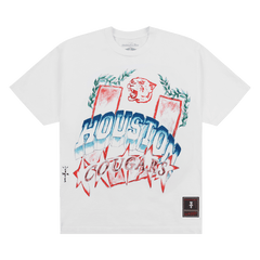 Cactus Jack by Travis Scott x Mitchell & Ness University Of Houston Handdrawn T-Shirt White