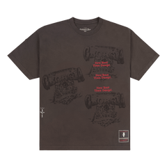 Cactus Jack by Travis Scott x Mitchell & Ness University Of Georgia Seal T-Shirt Brown