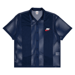 Supreme x Nike Mesh Shorts-Sleeve Shirt Navy