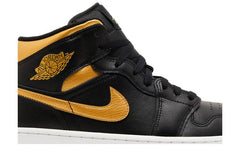 Air Jordan 1 Mid Black Metallic Gold