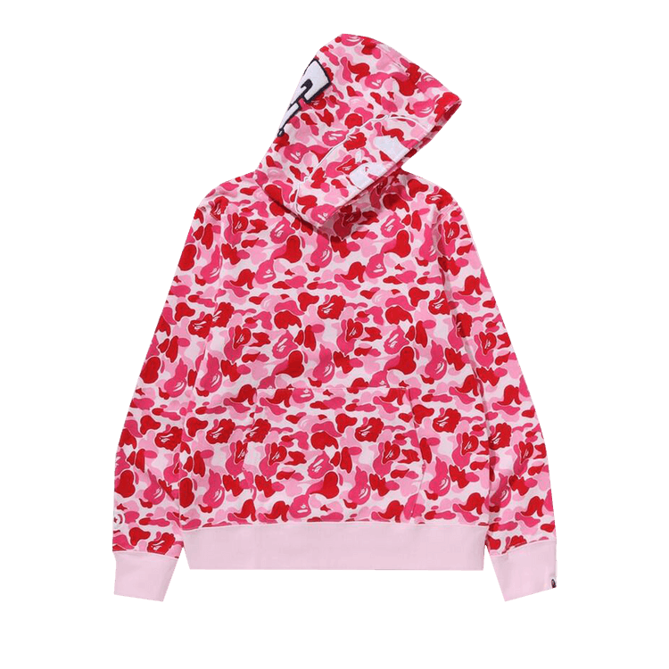 BAPE ABC Camo 2nd Ape Pullover Hoodie Pink