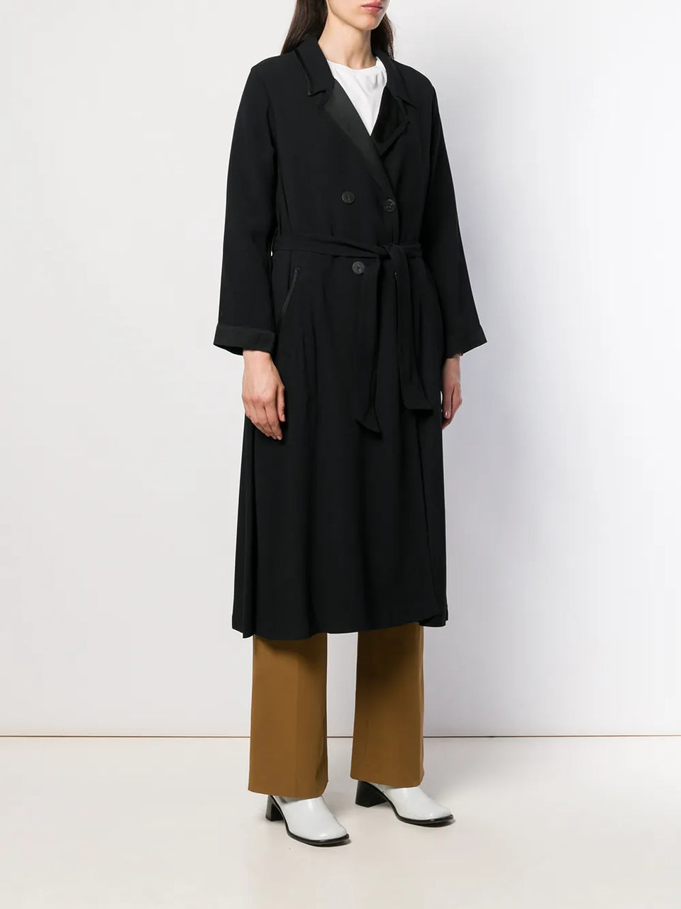 belted double-breasted coat