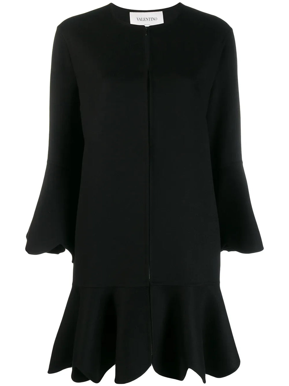 flared scalloped coat