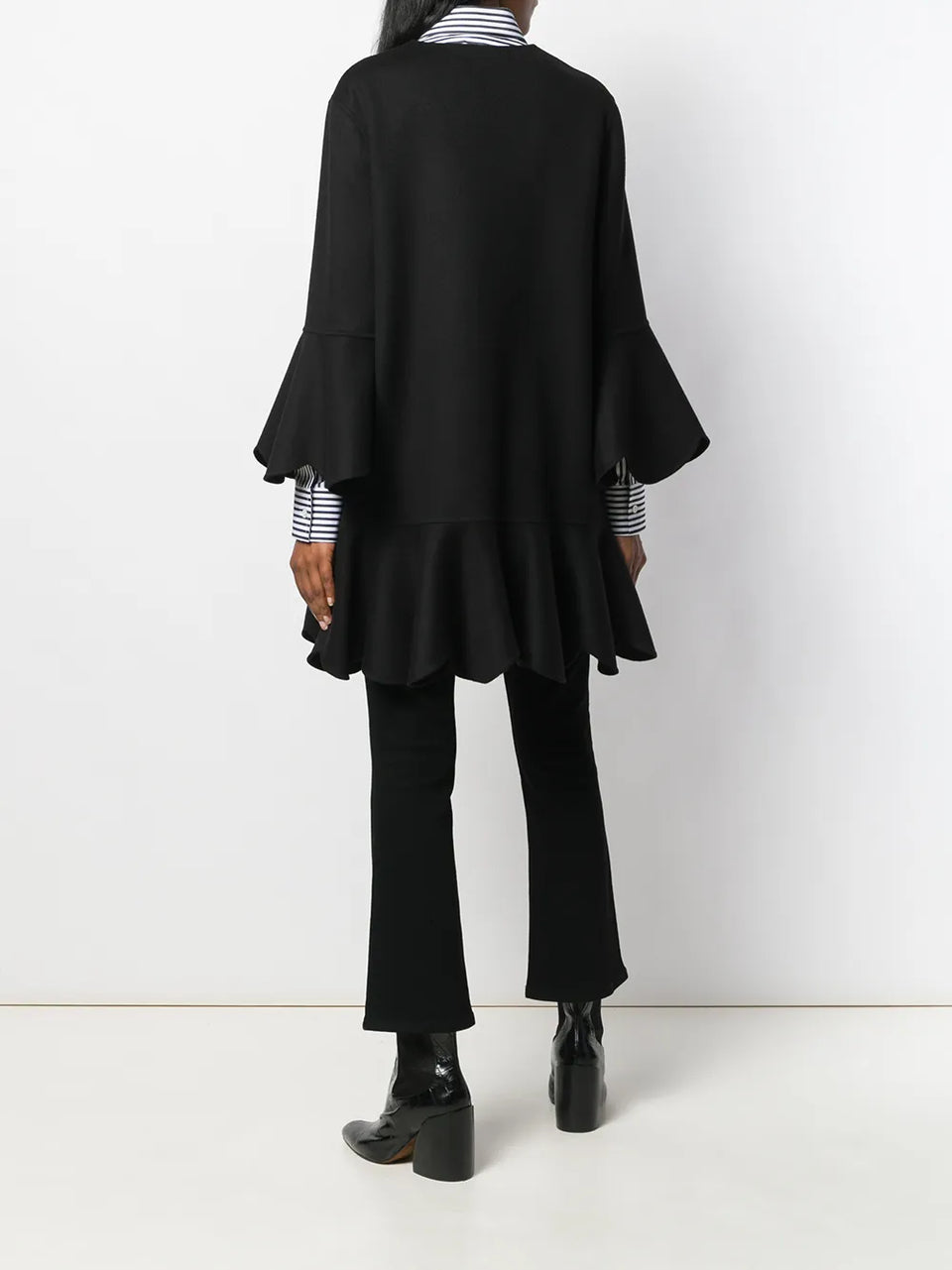 flared scalloped coat