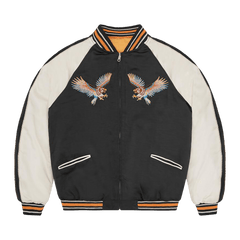 Corteiz Satin Souvenir Reversible Jacket Black/Yellow