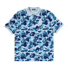 BAPE ABC Camo Large Ape Head Polo Blue