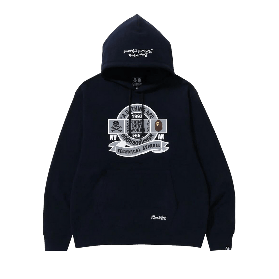BAPE x Neighborhood Relaxed Fit Pullover Hoodie Navy