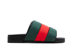 Gucci Padded Web Slide Green Red Web (Women's)