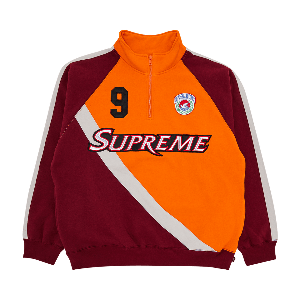 Supreme Equipé Half Zip Sweatshirt Dark Orange