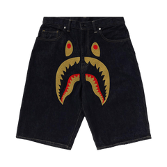BAPE Shark Denim Shorts Indigo
