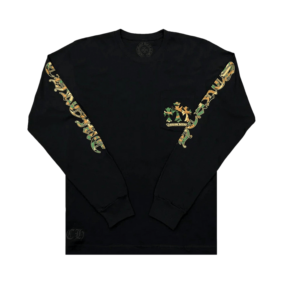Chrome Hearts Horse Shoe Long-Sleeve T-Shirt Black/Camo