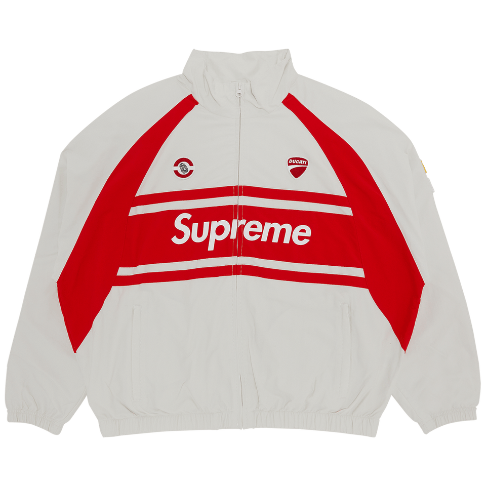 Supreme x Ducati Track Jacket Light Grey