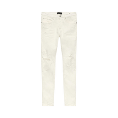 PURPLE BRAND Low Rise Slim Jeans White Light Destroy