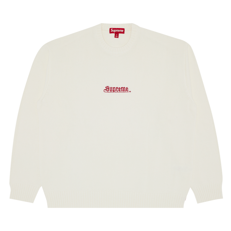 Supreme Old English Sweater Ivory