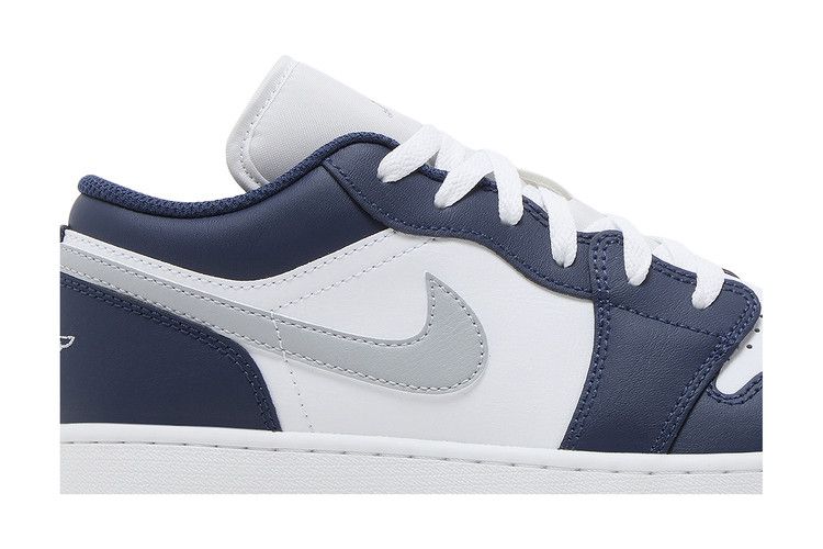 Air Jordan 1 Low GS Midnight Navy Wolf Grey