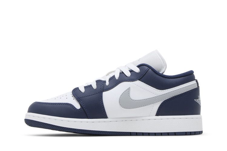 Air Jordan 1 Low GS Midnight Navy Wolf Grey