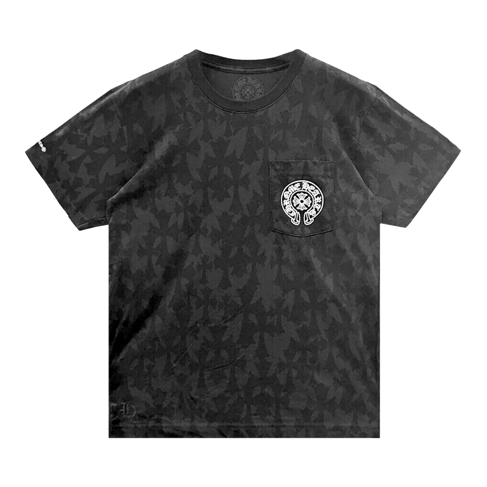 Chrome Hearts Cross Logo Monogram Scroll Logo T-Shirt Black