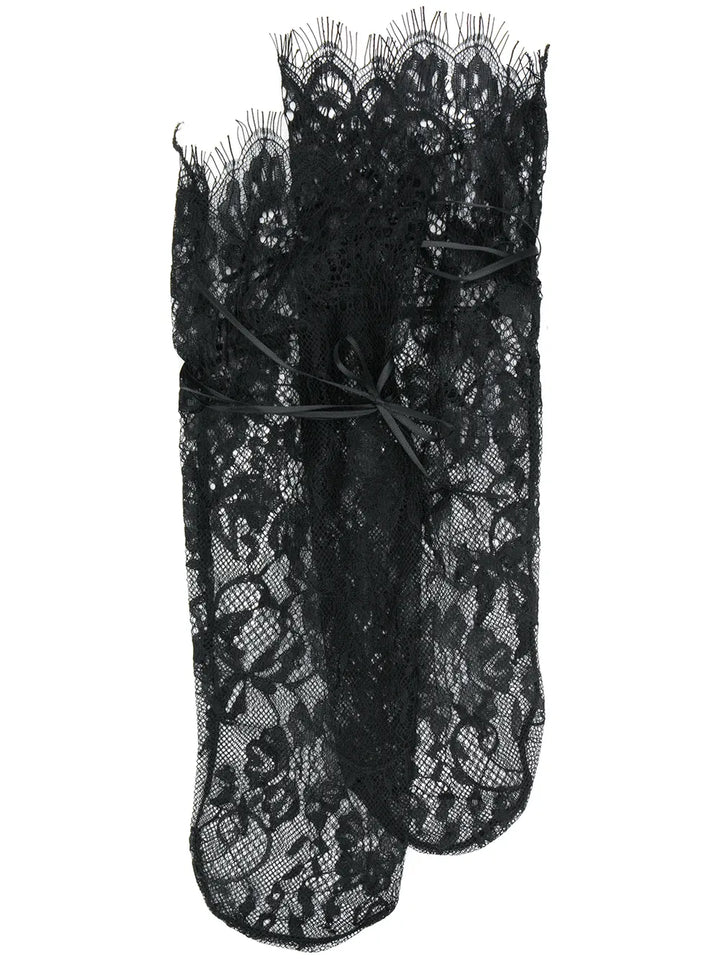lace mid-calf socks